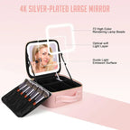 Makeup Bag with Mirror & Light