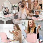 Makeup Bag with Mirror & Light