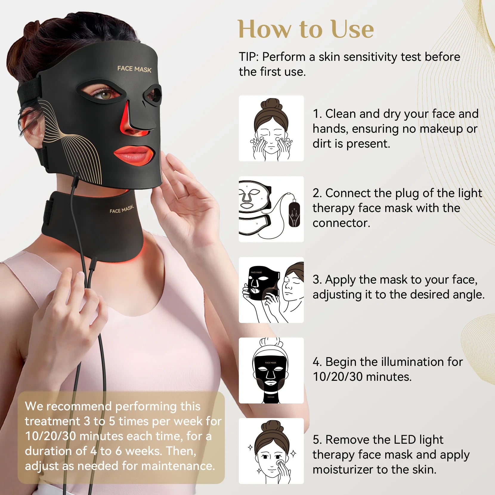 7-Color LED Infrared Face and Neck Mask