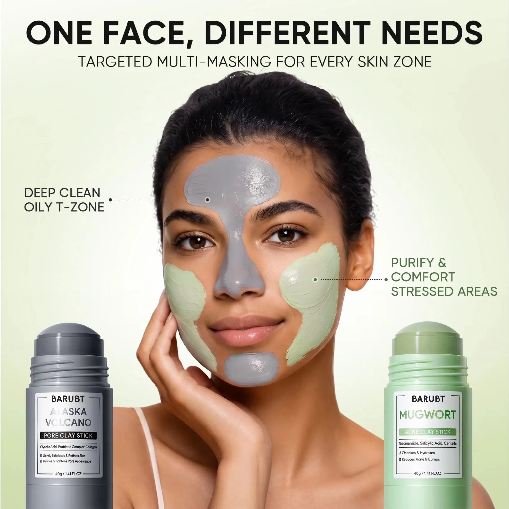 Pores and Acne Duo | Volcano + Mugwort Clay Sticks