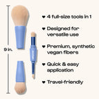 4-in-1 Makeup Brush | Travel Ready Full Face Tool