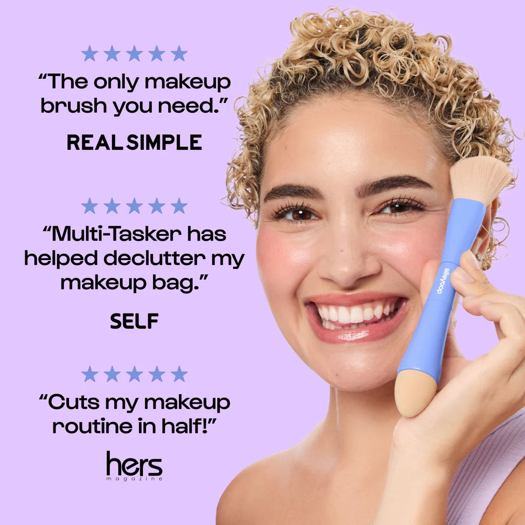 4-in-1 Makeup Brush | Travel Ready Full Face Tool