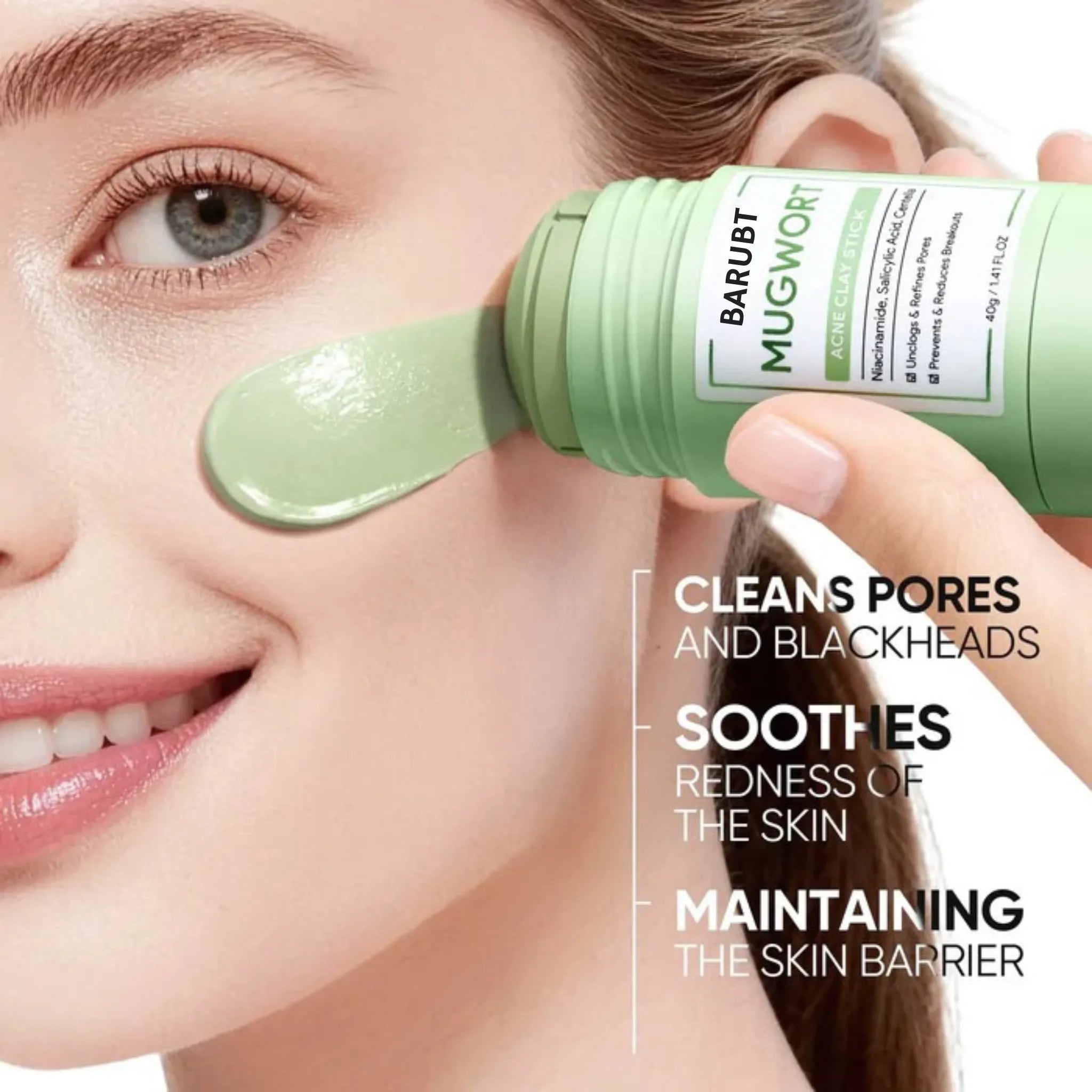 Mugwort Anti-Acne Clay Stick | Salicylic Acid Pore Treatment