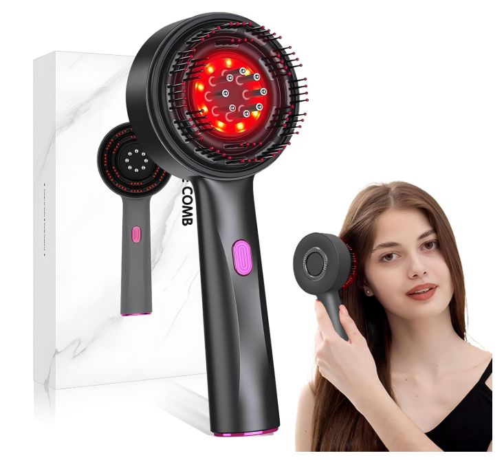 Red Light Hair Growth Brush | 72-Bristle Scalp Massager