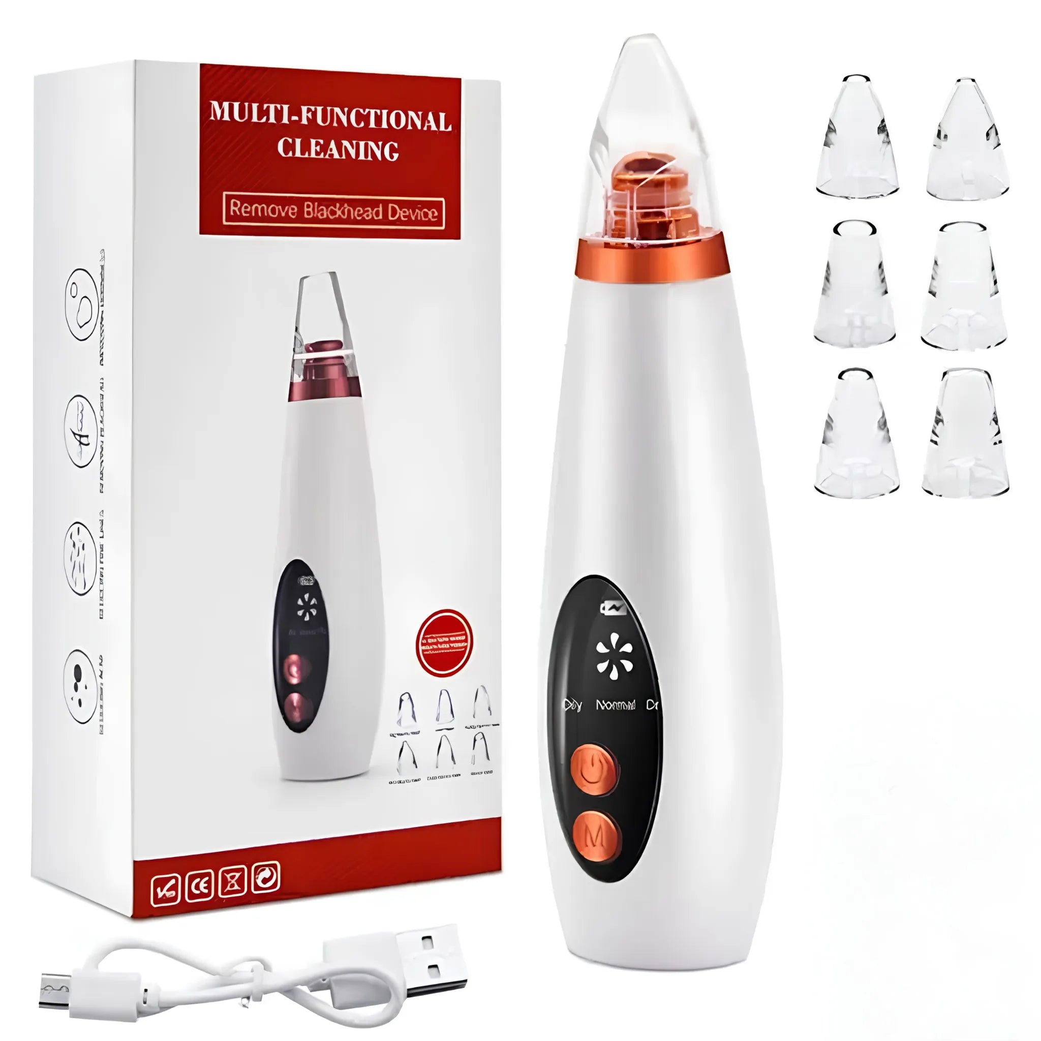 5 in 1 Electric Vacuum Pore Cleaner | 5 Suction Heads | Deep Clean
