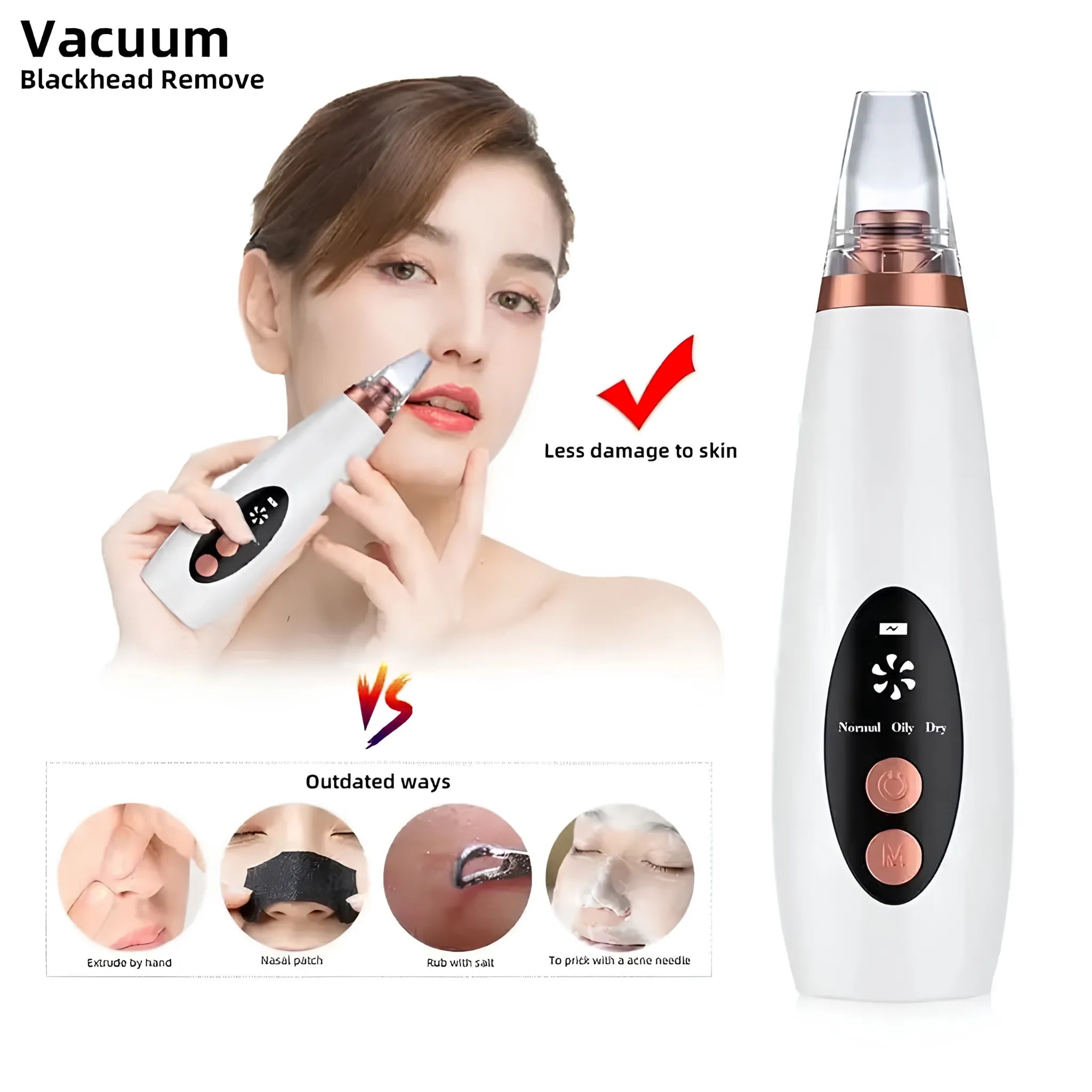 5 in 1 Electric Vacuum Pore Cleaner | 5 Suction Heads | Deep Clean