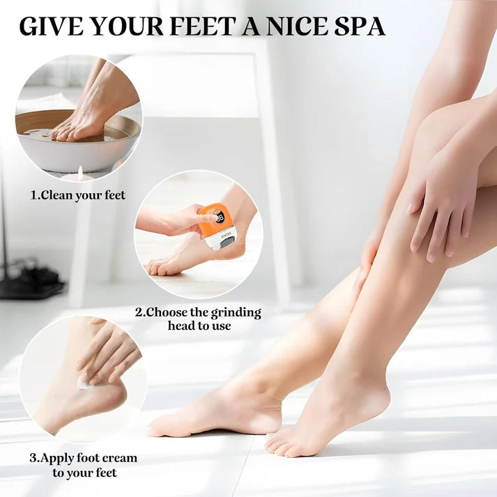 Electric Callus Remover | 3 Grinding Heads