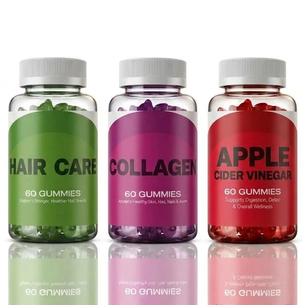 Glow Bundle | Skin, Hair & Detox Gummies