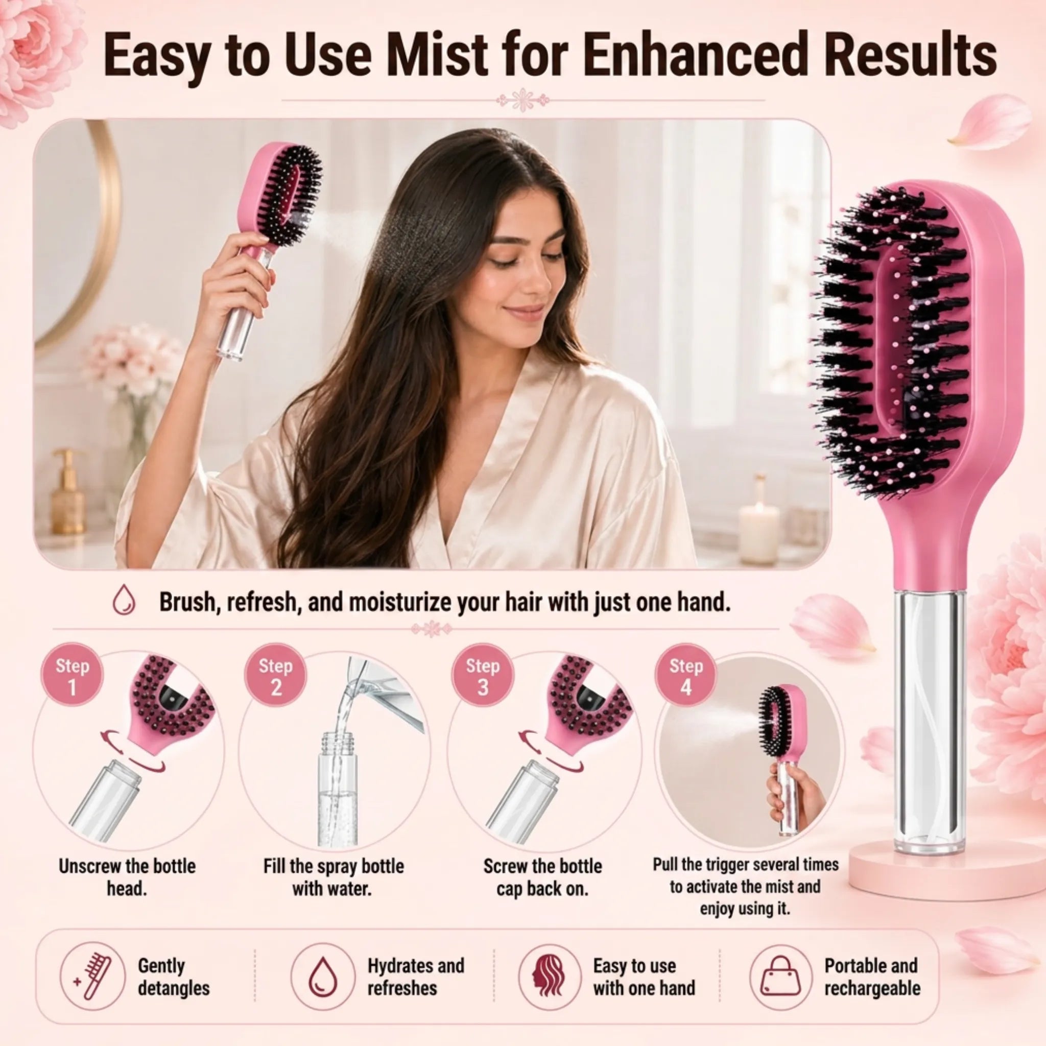 2-in-1 Hair Mist Brush