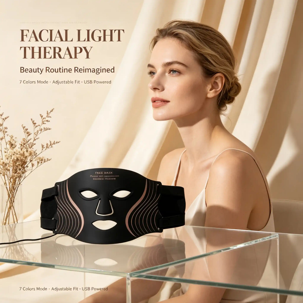 7-Color LED Infrared Face Mask