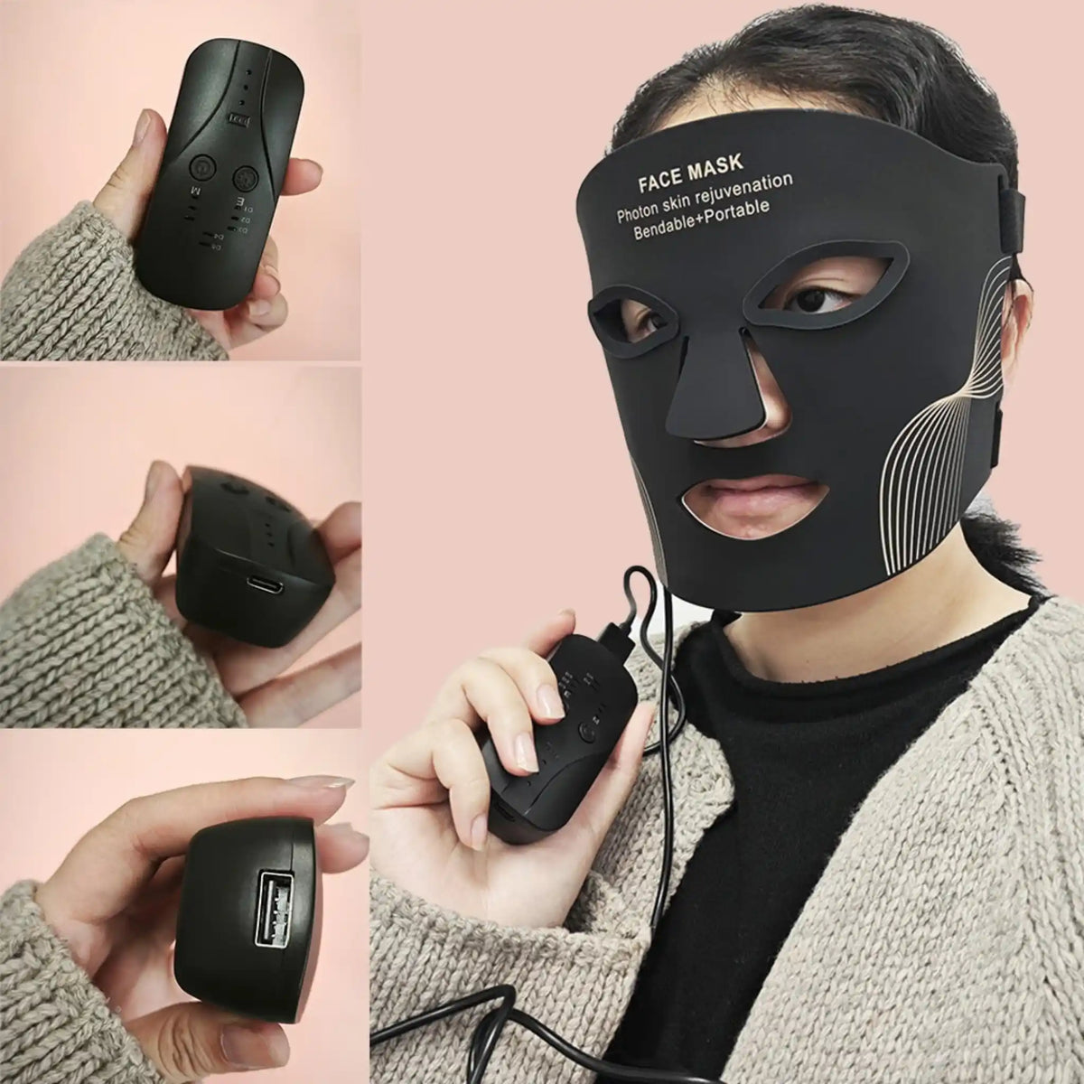 7-Color LED Infrared Face Mask