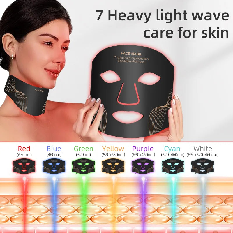 7-Color LED Infrared Face and Neck Mask