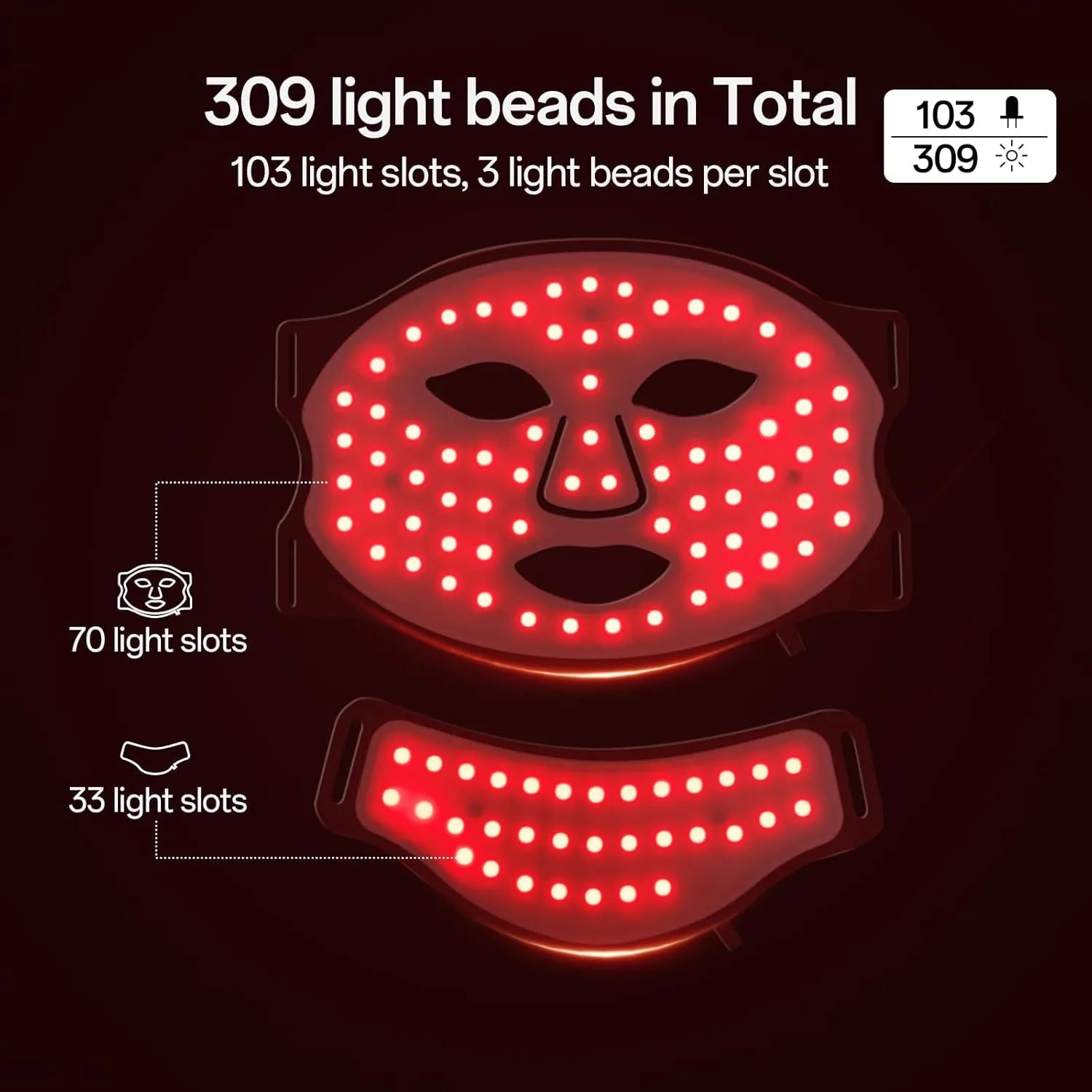 7-Color LED Infrared Face and Neck Mask