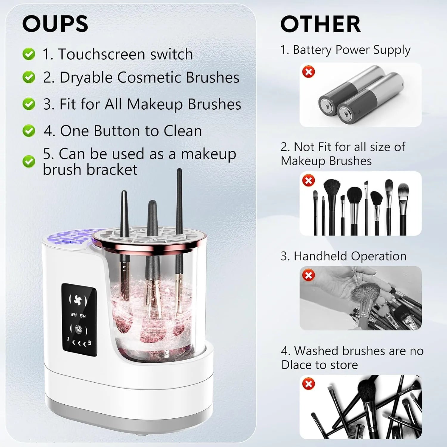 Electric Makeup Brush Cleaner | Clean. Dry. Done.
