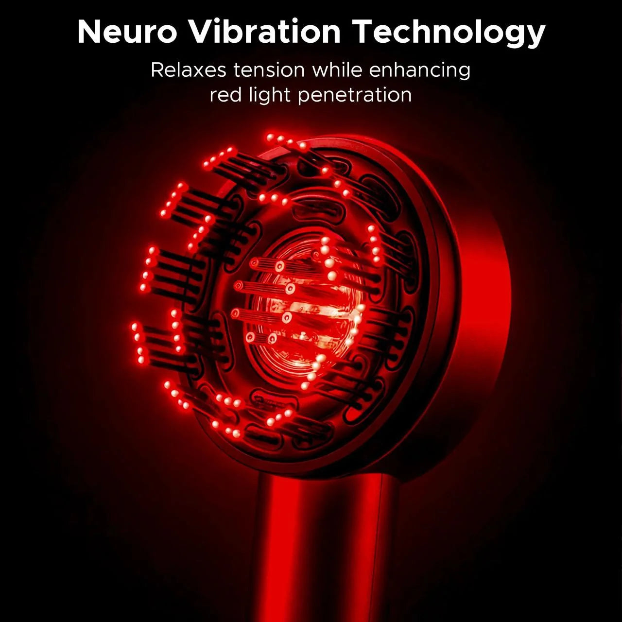 Red Light Hair Growth Brush | 72-Bristle Scalp Massager
