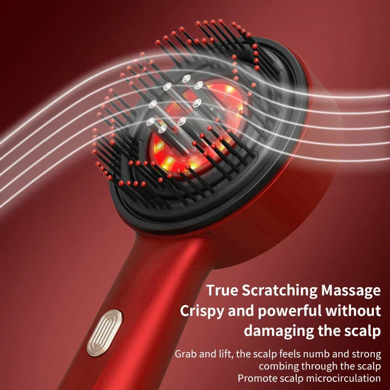 Red Light Hair Growth Brush | 72-Bristle Scalp Massager