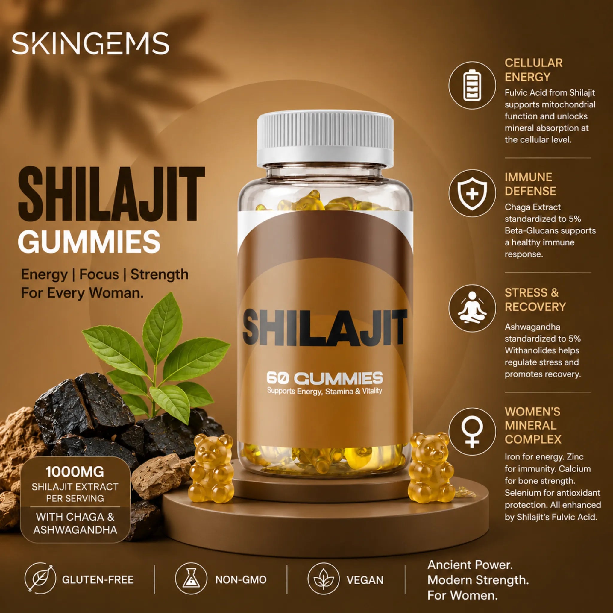 Shilajit Gummies | Energy & Vitality Formula