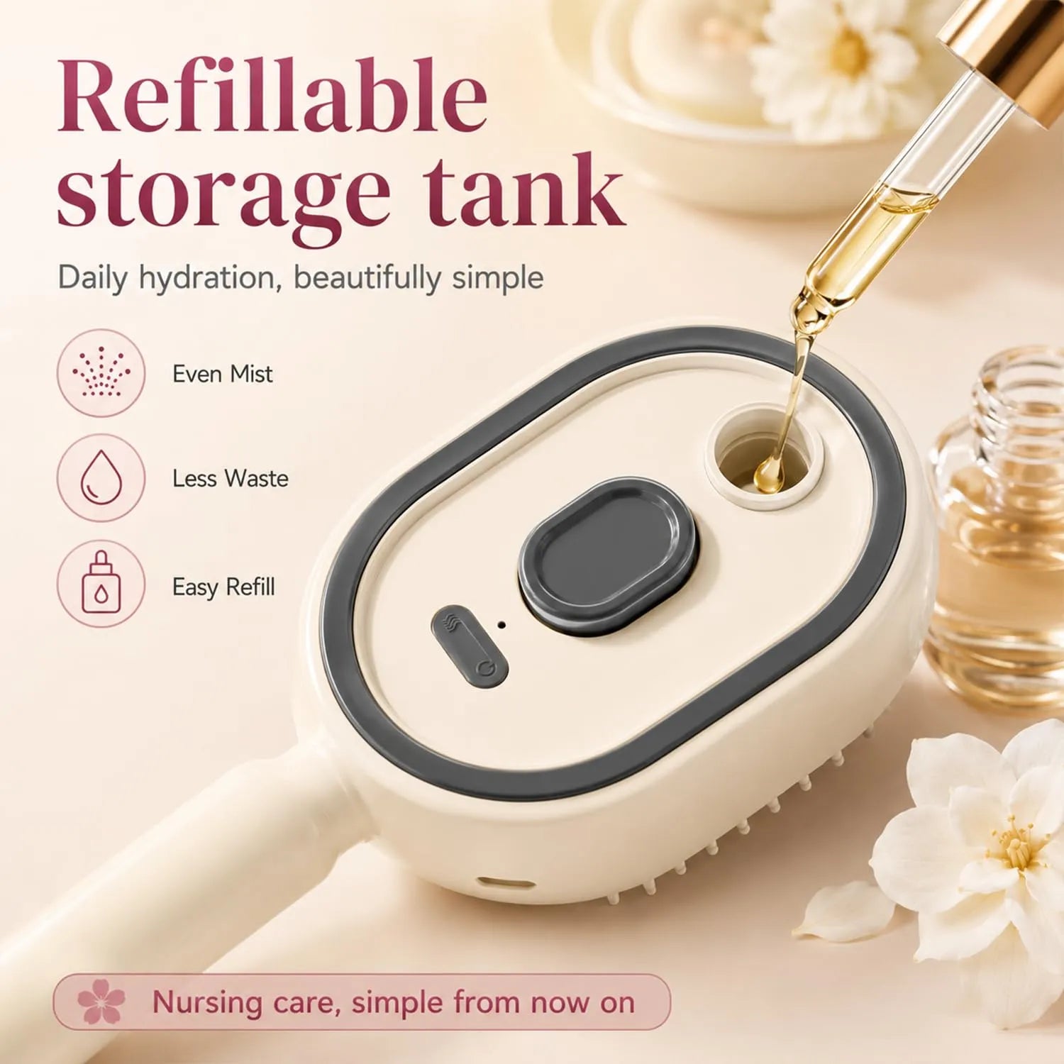 5 in 1 Electric Steam Hair Brush | Mist Spray Scalp Massage