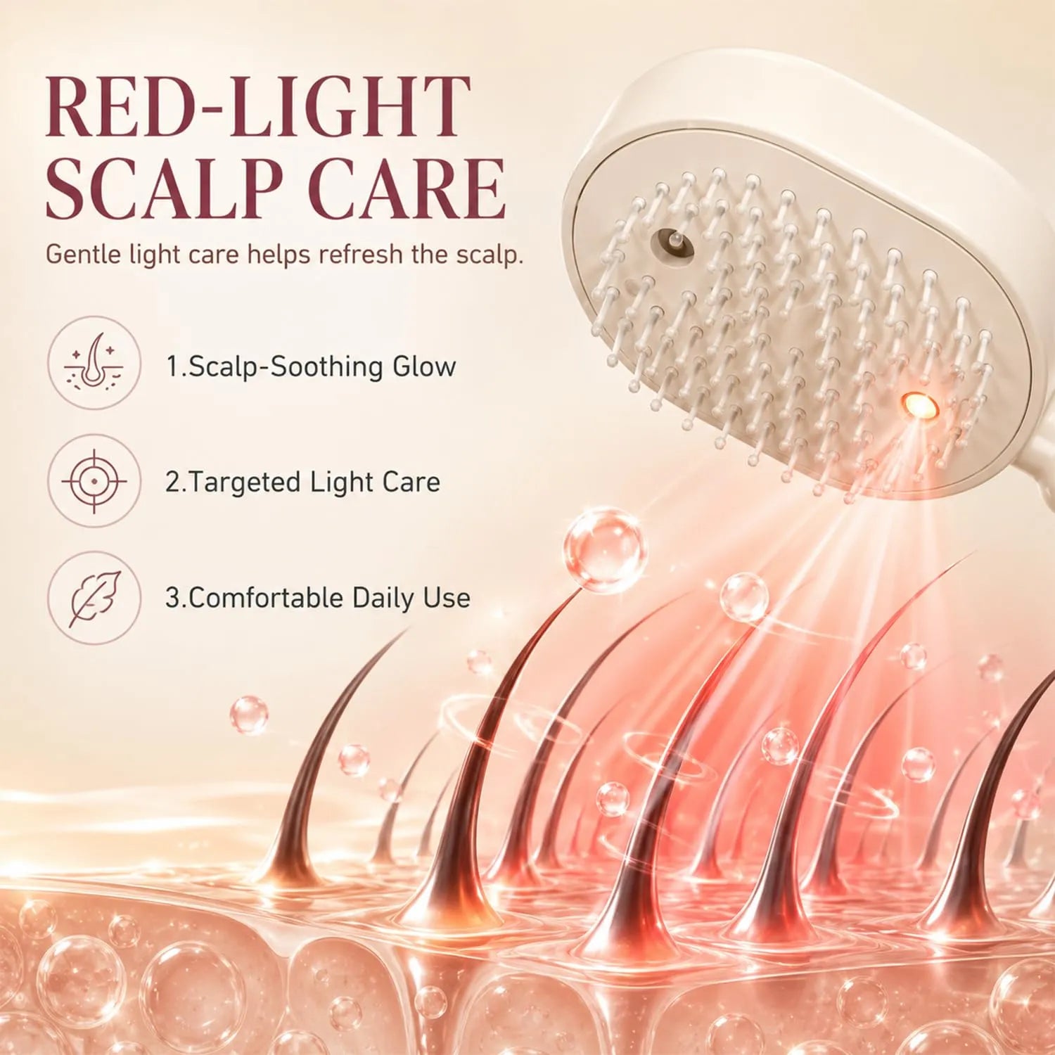 5 in 1 Electric Steam Hair Brush | Mist Spray Scalp Massage